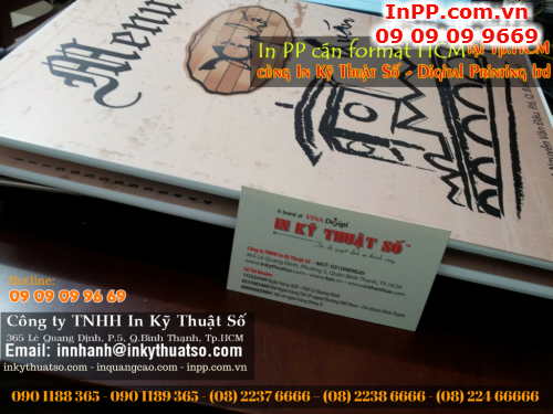 Đặt in PP cán format cùng Công ty TNHH In Kỹ Thuật Số - Digital Printing Ltd 