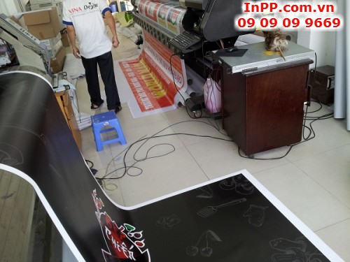 Truc tiep in PP tren may in Mimaki muc dau tai Cong ty TNHH In Ky Thuat So - Digital Printing 