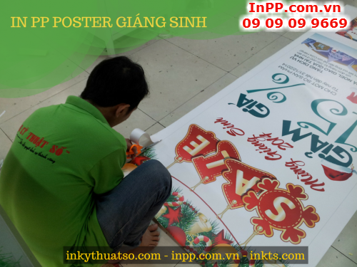 In PP poster mung Giang Sinh 2014 chao uu dai cuoi nam, in tren may in Mimaki cong nghe Nhat tu Cong ty In Ky Thuat So - Digital Printing 