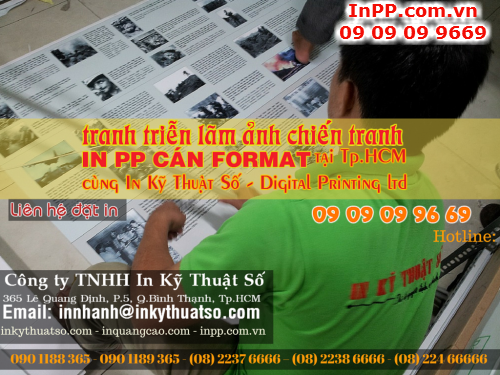 In tranh trung bay trien lam ve chien tranh – in tranh PP can format tai Binh Thanh