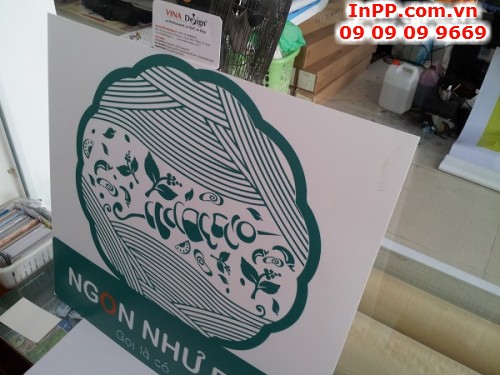 In logo khổ lớn cho trang trí nhà hàng Ngon Như Bún với in PP dán format, 405, Huyen Nguyen, InPP.com.vn, 22/08/2014 06:48:53