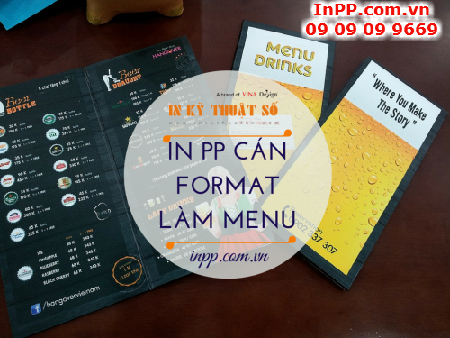In PP cán format làm menu cho The Beer Club Hangover, 437, Huyen Nguyen, InPP.com.vn, 22/12/2014 09:00:35