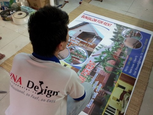 In tranh khổ lớn dán tường từ PP có keo giới thiệu nhà Bungalow cho thuê, 388, Huyen Nguyen, InPP.com.vn, 16/06/2014 17:15:07