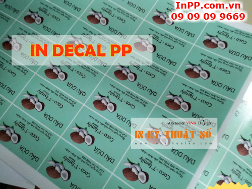 In decal PP giá rẻ cùng Công ty TNHH In Kỹ Thuật Số - Digital Printing