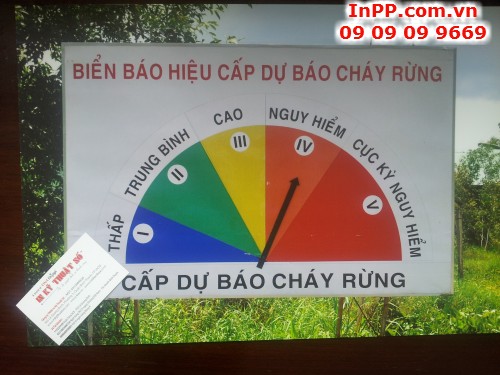 In PP can format lam bien bao hieu cap du bao chay rung thuc hien in tai Cong ty TNHH In Ky Thuat So - Digital Printing 
